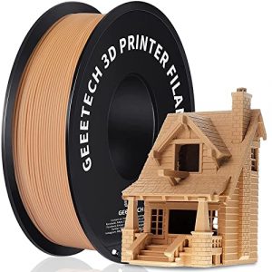 GEEETECH Filament PLA 1.75mm for 3D Drucker 1kg Spool, Holz