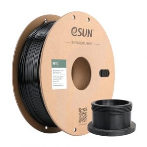 eSUN PETG Filament 1.75mm, 3D Drucker Filament PETG, Maßgenauigkeit +/- 0.05mm, 1kg Spule (2.2 LBS) 3D Druck Filament für 3D Drucker, Solide Schwarz