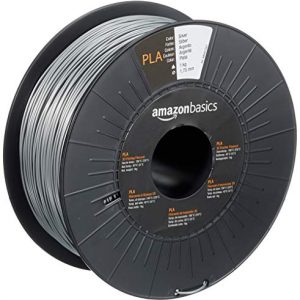 Amazon Basics 3D-Drucker-Filament aus PLA-Kunststoff, 1,75 mm, Silberfarben, 1-kg-Spule