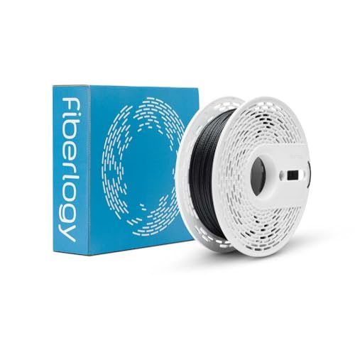 Fiberlogy Nylon PA12+CF15 Schwarz, 1,75 mm (± 0,02), 0,50 kg hochwertiges 15 % Kohlefaser-verstärktes Filament, hergestellt in der EU