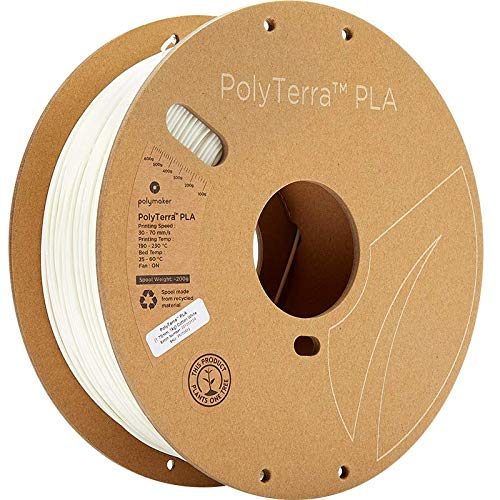 Polymaker, PolyTerra PLA, 1,75 mm, Cotton White, 1-kg-Spule